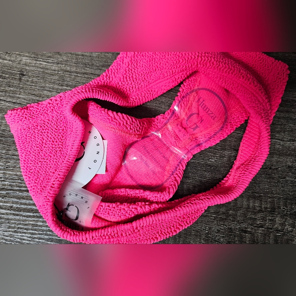 Hunza G Xandra Pink seersucker bikini set - Picture 9 of 12
